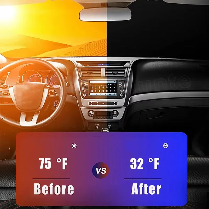 Car Sunshade UV Reflection Win - Car Sunshade Windshield Umbrella Foldable recension och pris