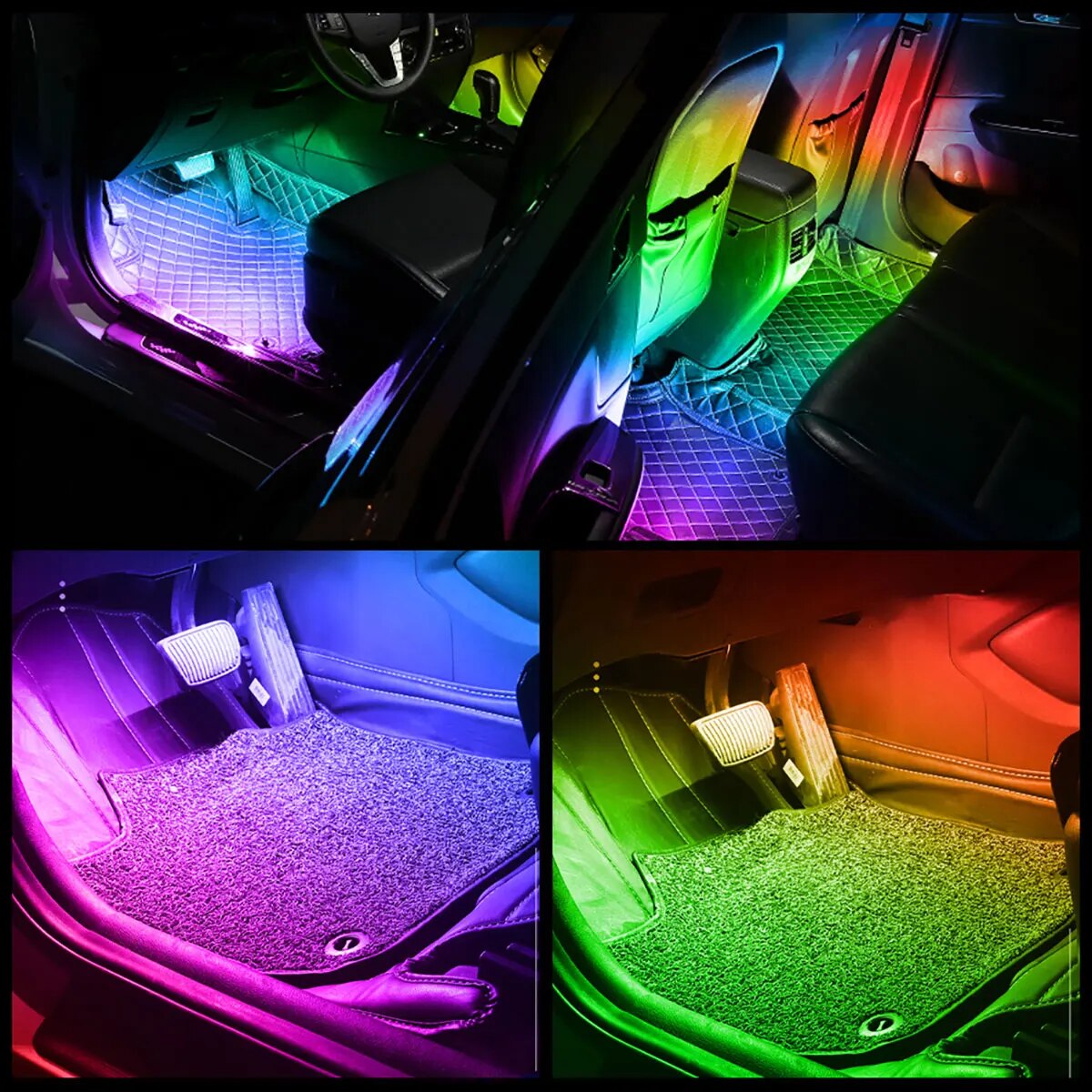4 IN 1 6 IN 1 Symphony Car LED - Led Ambient Interior Car Lights App Control recension och pris