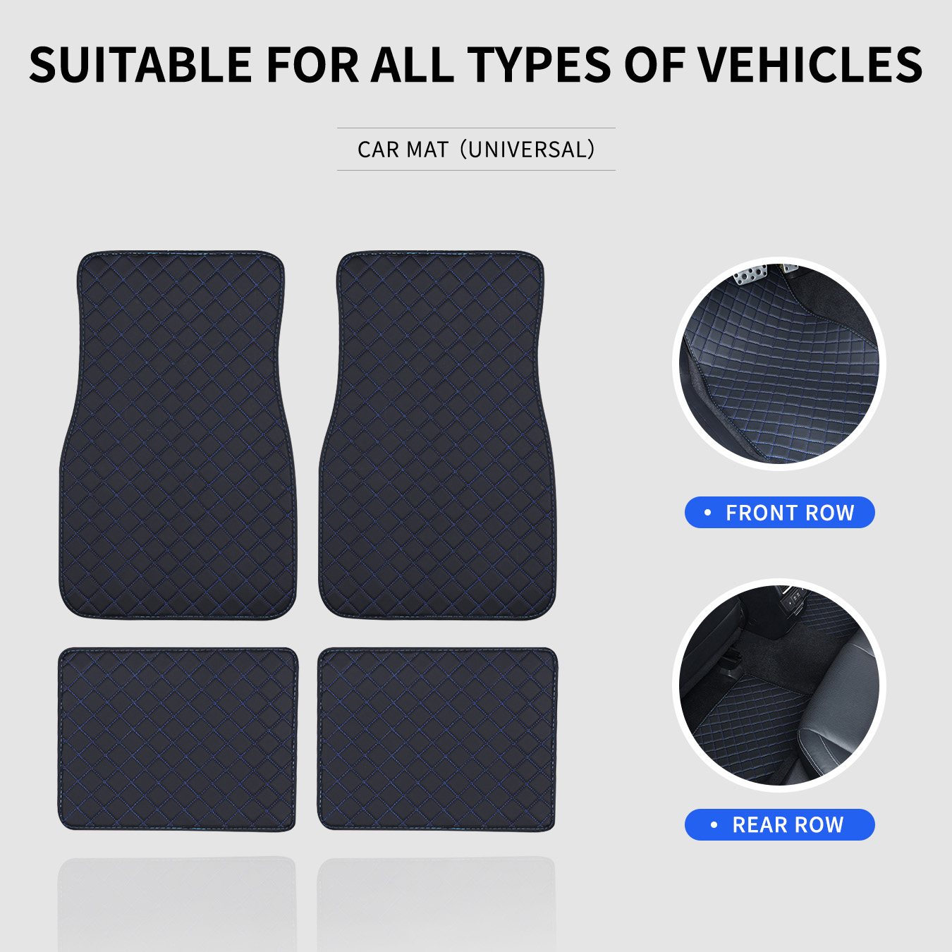 Car Floor Mats Full Set Univer - Car Floor Mats Universal Waterproof Leather recension och pris