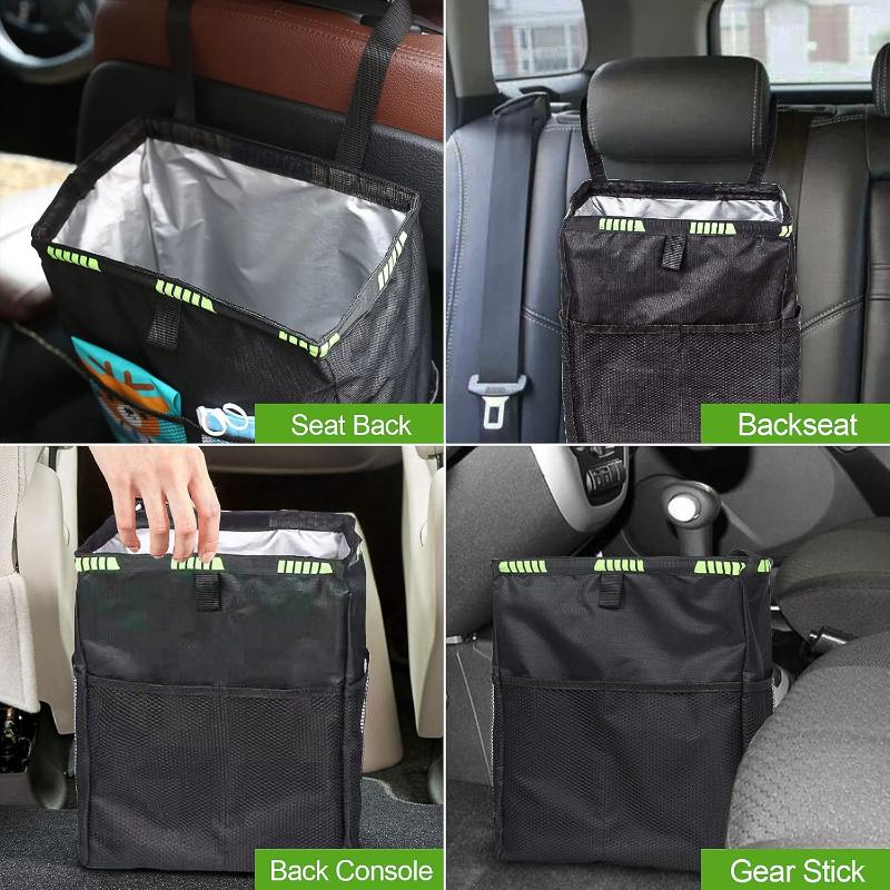 Car Trash Can No Drilling Requ - Waterproof Car Trash Can With Lid recension och pris