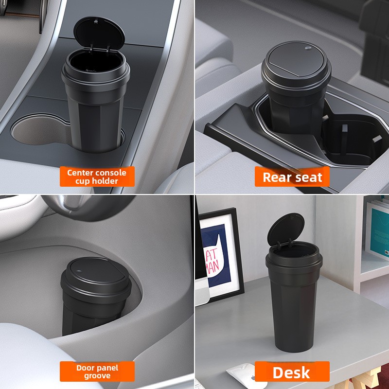 Car Trash Can Waterproof Cup H - Waterproof Car Trash Can With Lid recension och pris