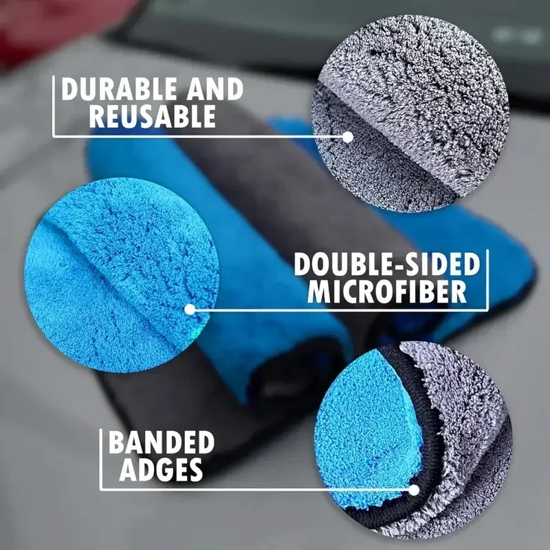 Microfiber Cleaning Towel Extr - Microfiber Car Drying Towel Super Absorbent recension och pris