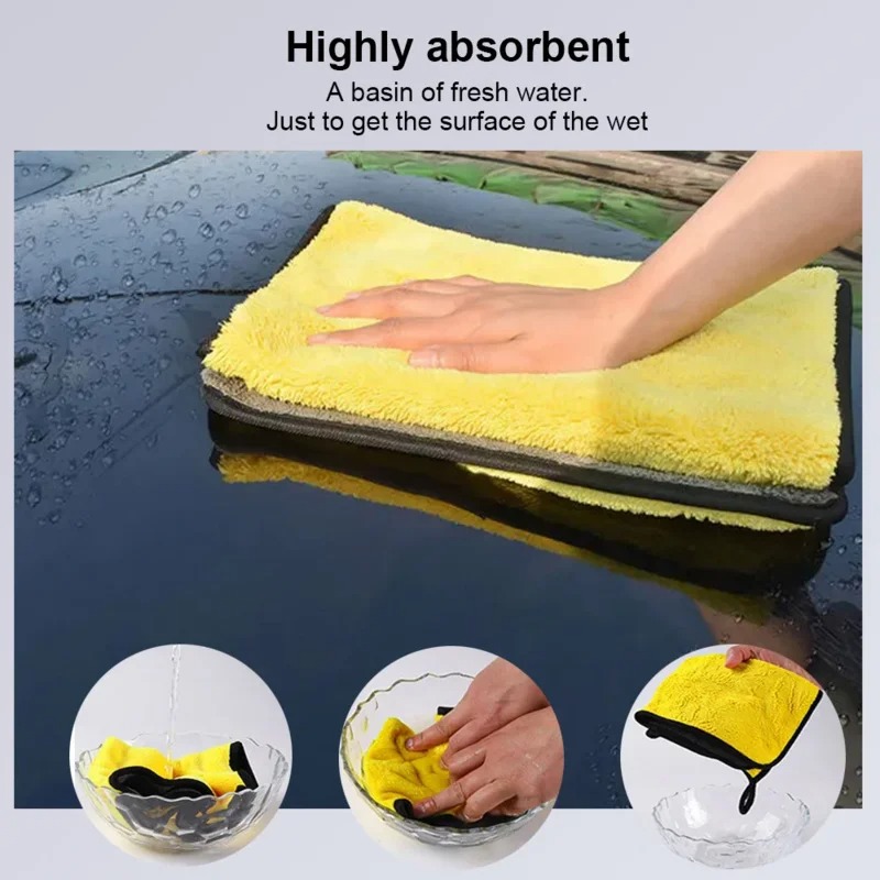 1-20pcs Thicken Microfiber Clo - Microfiber Car Drying Towel Super Absorbent recension och pris