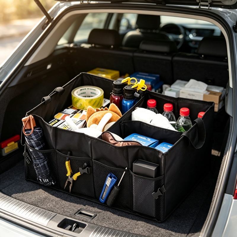 Foldable Large‑Capacity Car Tr - Car Trunk Organizer Foldable Storage Box recension och pris