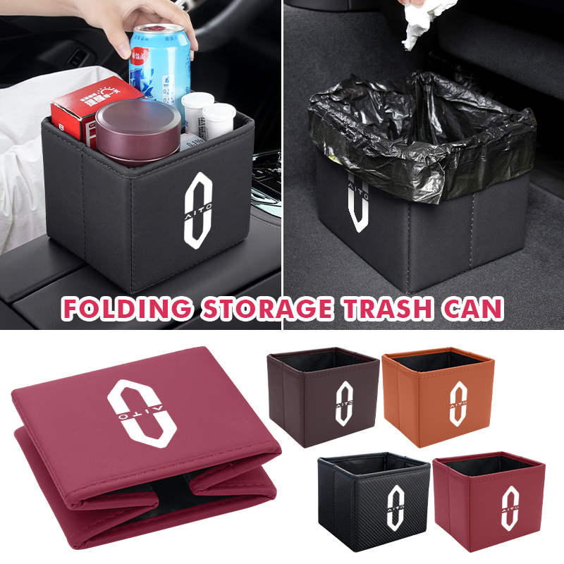 Car Trash Can Foldable Garbage - Waterproof Car Trash Can With Lid recension och pris
