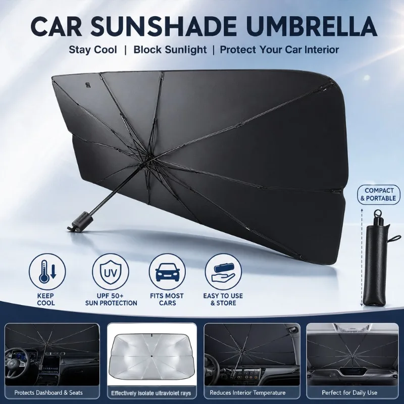 Car Windshield Sunshade Umbrel - Car Sunshade Windshield Umbrella Foldable recension och pris