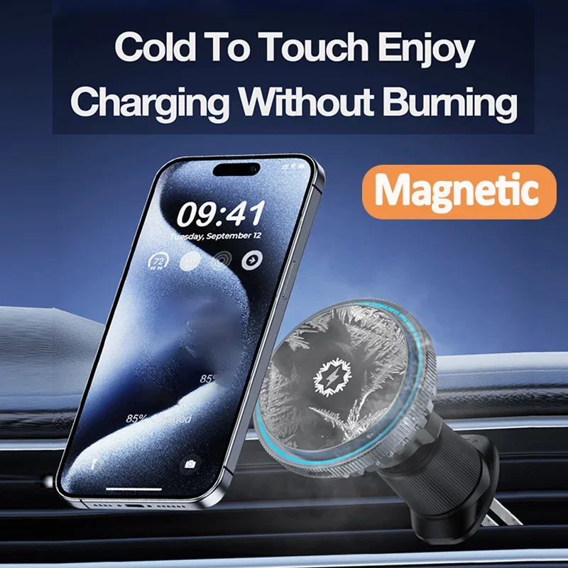 Ice Cooling Magnetic Car Wirel - Magnetic Phone Holder For Car Vent recension och pris